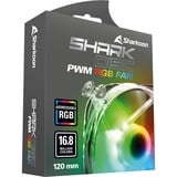 Sharkoon SHARK Disc PWM RGB Fan, Gehäuselüfter transparent