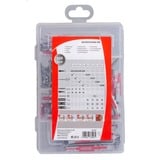 fischer Praktische Helfer Feucht & Außen, Edelstahl, Dübel hellgrau/rot, 120-teilig