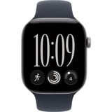 Apple Watch Series 12, Smartwatch grau, Aluminium, 46 mm, Sportarmband Navyblau M/L, Cellular