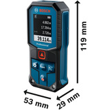 Bosch Professional Laser-Entfernungsmesser GLM 40-31 Professional blau/schwarz, Reichweite 50m, rote Laserlinie