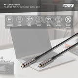 Digitus 4K USB-C AOC AV-Anschlusskabel schwarz, 15 Meter