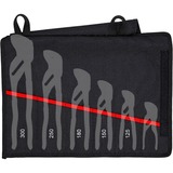 KNIPEX Kult Rolltasche für Zangenschlüssel 00 19 55 S4 LE, leer schwarz/rot, 6 Fächer