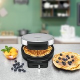 Rommelsbacher Waffelautomat WA 850, Waffeleisen schwarz/silber, 850 Watt