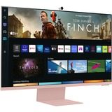 SAMSUNG Smart Monitor M8 S32BM80PUU, LED-Monitor 80 cm(32 Zoll), pink, UltraHD/4K, USB-C, HDMI