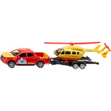 SIKU 2570 SUPER Nissan Navara mit Helikopter, Modellfahrzeug 