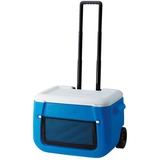 Coleman 50QT Poly-lite Wheeled Mesh Kühlbox blau/weiß