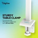 Digitus LED-Schreibtischlampe, LED-Leuchte weiß, 80 cm, 2400 lm, 16 W 