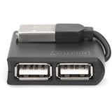 Digitus USB 2.0 4-Port, USB-Hub schwarz
