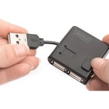 Digitus USB 2.0 4-Port, USB-Hub schwarz