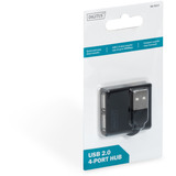 Digitus USB 2.0 4-Port, USB-Hub schwarz