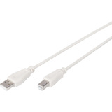 Digitus USB 2.0 Anschlusskabel USB-A (Stecker) > USB-B (Stecker) beige, 1,8 Meter