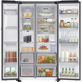 SAMSUNG RS90F67BETEF, Side-by-Side edelstahl, Family Hub, AI Energy Mode, Smart Conversion