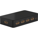 goobay HDMI-Umschaltbox 4 auf 1 (4K @ 60Hz), HDMI Switch schwarz, mit Fernbedienung