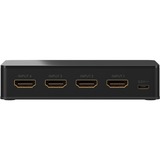 goobay HDMI-Umschaltbox 4 auf 1 (4K @ 60Hz), HDMI Switch schwarz, mit Fernbedienung