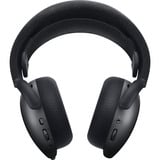 Dell Alienware Tri-Mode Wireless AW725H Dark Side of the Moon, Gaming-Headset schwarz, Hi-Res Audio, Bluetooth, 2,4 GHz, Kabel