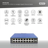 Digitus Industrieller 16+2-Port L2 managed Gigabit Ethernet, Switch 