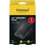 Intenso Memory Play 1 TB, Externe Festplatte schwarz, USB-A 3.2 Gen 1 (5 Gbit/s)