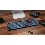 Keychron K5 Pro, Gaming-Tastatur schwarz/blaugrau, DE-Layout, Gateron Low Profile 2.0 Mechanical Red, Hot-Swap, Aluminiumrahmen, RGB, PTB