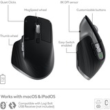 Logitech MX Master 3S für Mac, Maus graphit, 7 Tasten, Bluetooth, optimiert für das Apple-Ökosystem