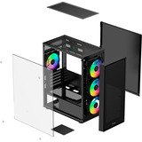 Ocypus Gamma C50 ARGB , Tower-Gehäuse schwarz, Tempered Glass