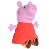 Simba Peppa Wutz mit Sound, Kuscheltier rosa/rot, 22 cm