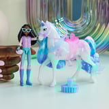 Spin Master Unicorn Academy - Layla und Einhorn Glacier, Spielfigur mit echter Mähne und Schweif sowie Bürste
