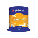 Verbatim DVD-R 4,7 GB, DVD-Rohlinge 16fach, 100 Stück
