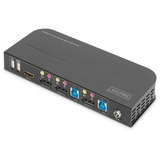 Digitus KVM-Switch 2-Port 4K60Hz schwarz