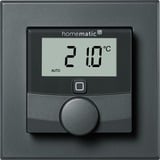 Homematic IP Wandthermostat mit Schaltausgang (HmIP-BWTH-A) anthrazit, für Markenschalter 230V