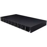 Lindy 8 Port IPower Switch (32623), Steckdosenleiste schwarz, Intelligente PDU mit 8 mess- und schaltbaren Stromausgängen