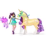 Spin Master Unicorn Academy - Ava und Pflanzen-Magie Leaf, Spielfigur mit echter Mähne und Schweif sowie magischer Leuchtfunktion