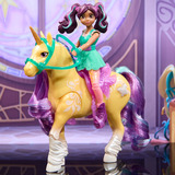 Spin Master Unicorn Academy - Ava und Pflanzen-Magie Leaf, Spielfigur mit echter Mähne und Schweif sowie magischer Leuchtfunktion