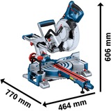 Bosch Kapp-und Gehrungssäge GCM 305-216 D Professional, Kapp- und Gehrungssäge blau, 1.200 Watt