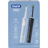 Braun Oral-B Vitality Pro D103 Duo, Elektrische Zahnbürste schwarz/blau, Black/Blue, inkl. 2. Handstück