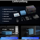 GEEKOM IT12, Mini-PC blau, Windows 11 Pro