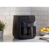 Medion Heißluftfriteuse Life X20 MD 13060 XL, Heißluftfritteuse schwarz, 1.700 Watt, Korb 6,6 Liter