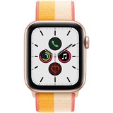 Apple Watch SE, Smartwatch silber/gelb, 44mm, Sport Loop, Aluminium-Gehäuse, LTE