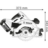 Bosch Professional Akku-Handkreissäge GKS 18V-57G Professional blau/schwarz, ohne Akku und Ladegerät, in L-BOXX