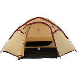 Coleman Darwin 4 Plus Summer, Zelt beige/dunkelrot