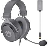 ENDORFY VIRO Plus USB Alt Gray, Gaming-Headset dunkelgrau, USB-A, 3.5 mm Klinke, 7.1-USB-Soundkarte