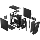 Fractal Design Torrent Compact Black Solid, Tower-Gehäuse schwarz, Seitenteile aus Stahl