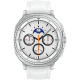 SAMSUNG Galaxy Watch8 Classic, Smartwatch weiß, 46mm, LTE, Hybrid-Armband