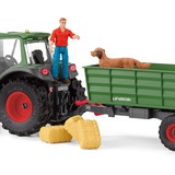 Schleich Farm World Traktor mit Anhänger, Spielfahrzeug 