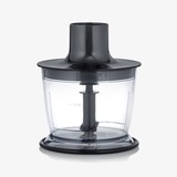 Severin Kabelloser Stabmixer SM 3775 Premium-Set edelstahl (gebürstet)/schwarz, Li-Ion Akku, 2.000 mAh, mit Zerkleinerer, Kartoffelstampfer, Schneebesen
