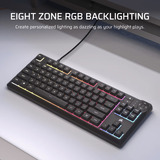 Corsair K55 CORE TKL, Gaming-Tastatur schwarz, DE-Layout, Rubberdome