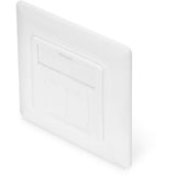 Digitus Frontplatte + Einbaurahmen für Multimedia/Keystone, Frontpanel weiß
