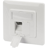 Digitus Frontplatte + Einbaurahmen für Multimedia/Keystone, Frontpanel weiß