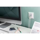 Digitus Frontplatte + Einbaurahmen für Multimedia/Keystone, Frontpanel weiß