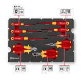 EINHELL E-Case Werkzeugkoffer Elektrik-VDE, 24-teilig, Werkzeug-Set rot/gelb, mit Werkzeug-Sortiment für Elektriker