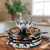 ProfiCook  2in1 Raclette Grill & Fondueset PC RG/FD 1245 schwarz/silber